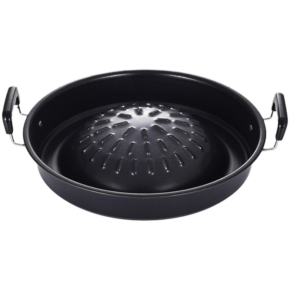 Padella per Barbecue in Alluminio 2 in 1 con Fori Padella Antiaderente Fornello Cinese per Pentole Calde per Cene in Cucina Picnic