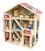 Produktbild 2222 Riesengroßes Puppenhaus Holz 54x37x69cm mit Möbel und Puppen