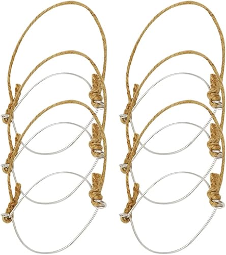 Zerodeko Mason Jars Mason Jars - 6 perchas de alambre con mango de cuerda, tarros de conservas, gancho para colgar tarros, ganchos de alambre de