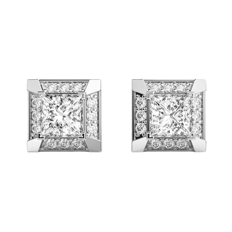 Clous d'oreilles carrés en argent sterling 925, le cadeau de luxe idéal