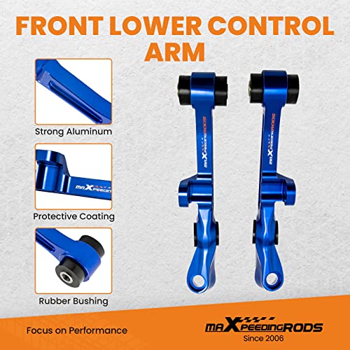Maxpeedingrods Front Lower Control Arms For Nissan 350Z Z33 2003-2009, For Infiniti G35 Sedan Coupe Rwd/2Wd 2003-2007, Blue #TOP1