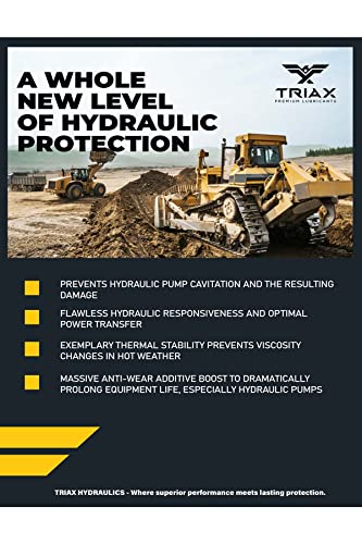 Triax Premium Hlp Hydraulic Oil 32, Powerflow Medium Hydraulic Oil, 6000 Hour Extended Life, Double Anti-Wear, True All Season, 40 F Pour Point (5 Gallon Pail) #TOP3