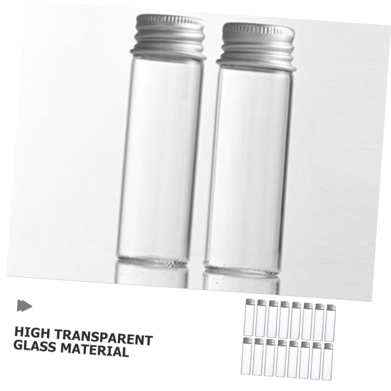 ERINGOGO 30piezas Frascos De Vidrio Con Tapa De Rosca Botellas De Ensayo Transparentes De Recipientes Para Líquidos Condimentos Manualidades Joyería Regalos De Fiesta