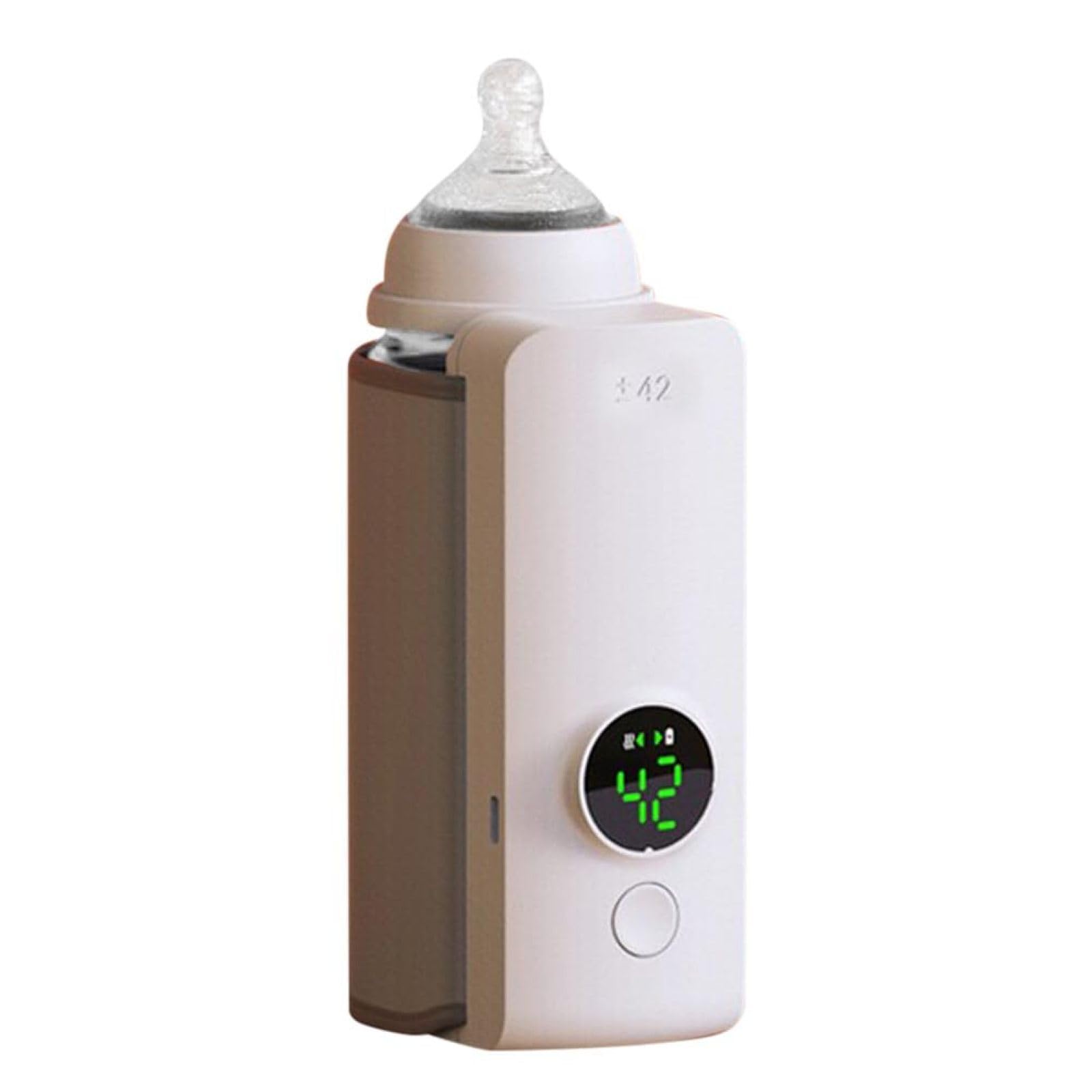 Sanfoelek Chauffe-biberon portable de voyage pour lait maternisé Sac thermique pour biberon Batterie intégrée avec câble de charge USB
