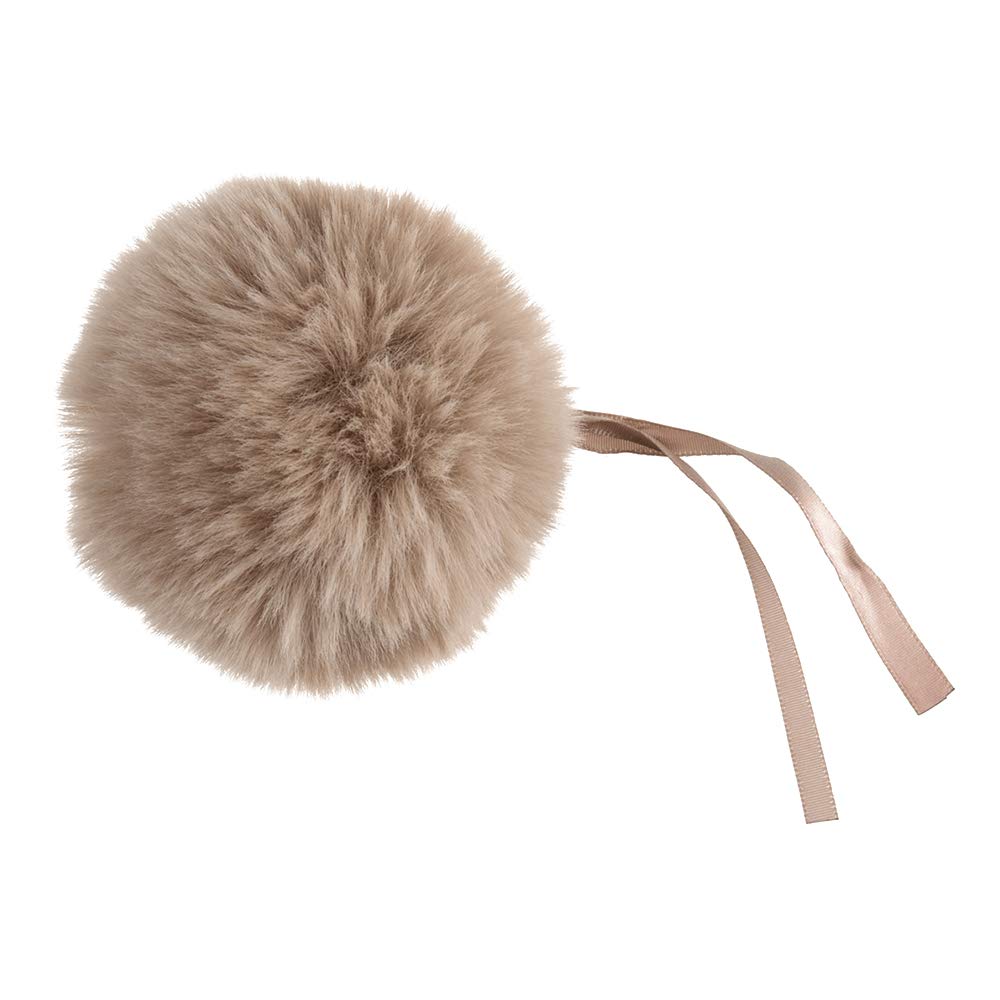 Crafty Capers 11Cm Natural Natural Giant 11Cm Faux Fur Pom Pom For Decorations & Crafts