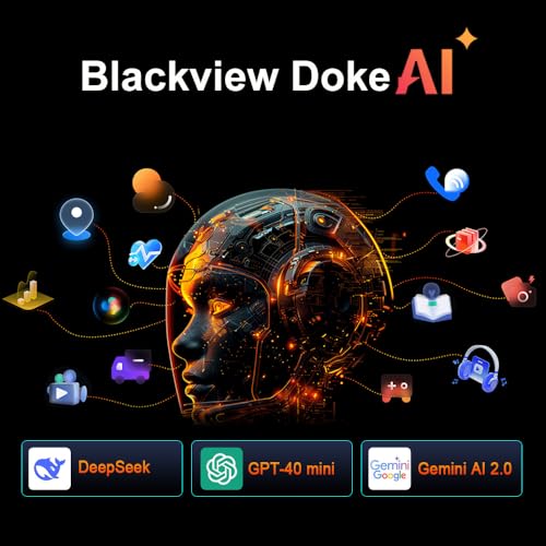Blackview BL7000 24Go+256Go Telephone Portable Incassable, Double Écran 6.78" FDH+, Téléphone Débloqué 5G, 7500mAh Smartphone Incassable Etanche IP68, 50MP+32MP/Dual 5G/OTG/GPS/NFC (Noir) – Bild 3