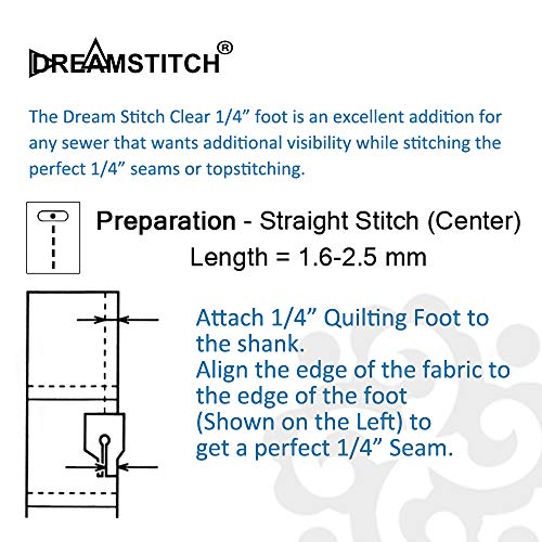 DREAMSTITCH P60606-P Pie de prensatelas 1/4" plástico miniatura 2