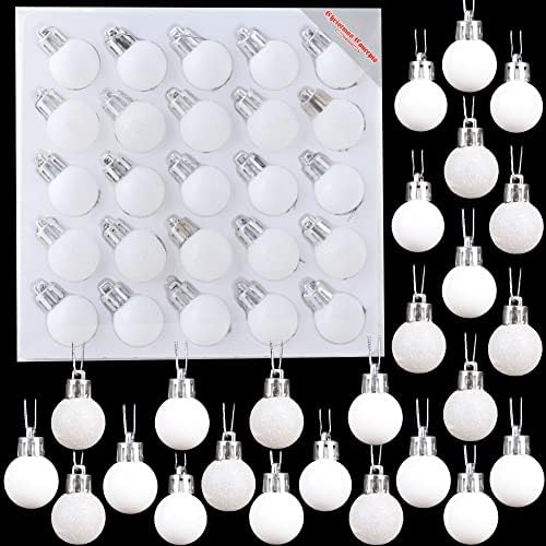 Christmas Concepts® Pack of 25-25mm Mini Christmas Tree Baubles - Shiny, Matte & Glitter Decorated Baubles (Copper)