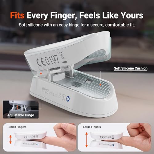 Image of iHealth Rechargeable Fingertip Pulse Oximeter, Bluetooth Blood Oxygen Monitor with App Trend Tracking, SpO2, Pulse Rate, Plethysmograph Waveform and PI Display, Wireless Sync for iOS & Android