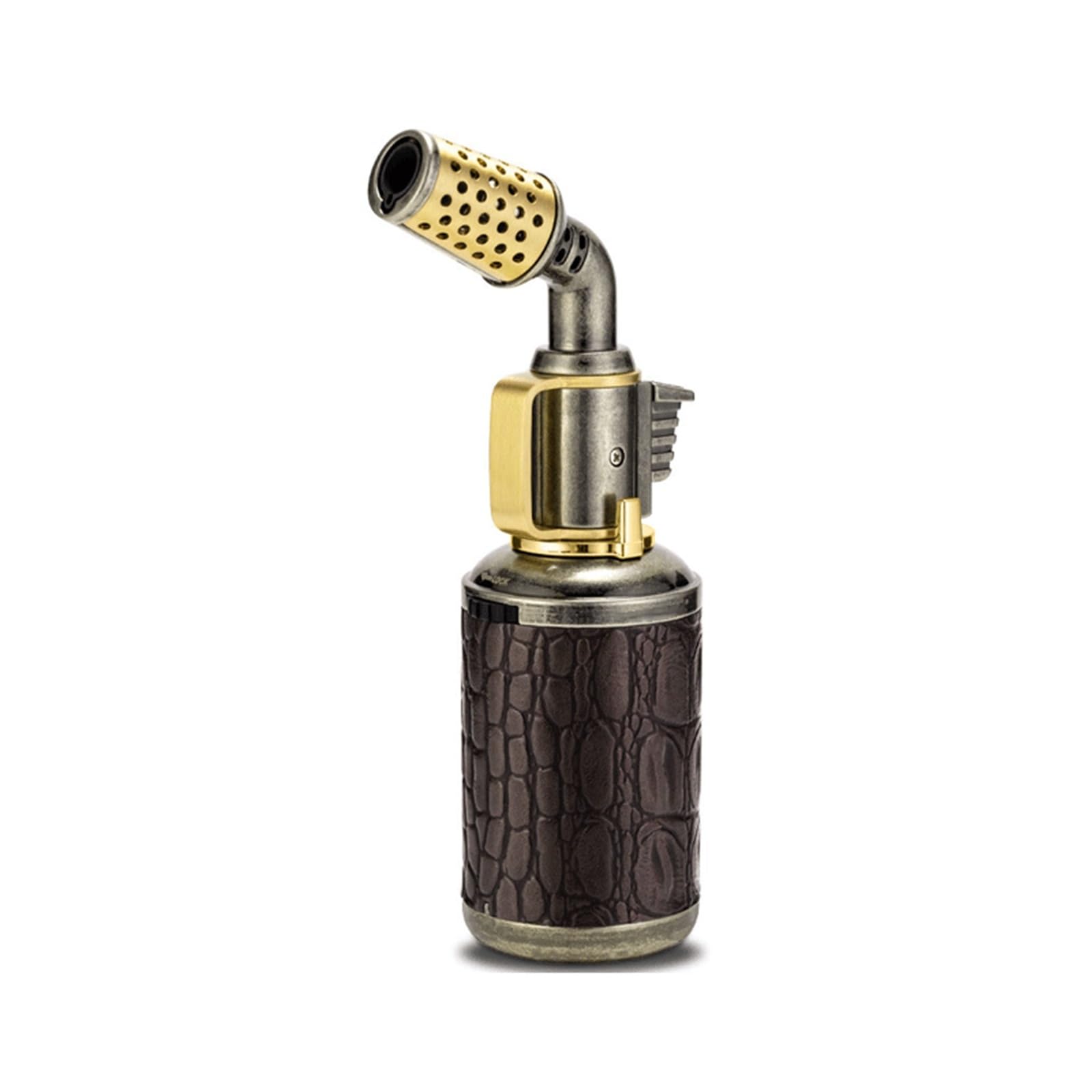 Large Capacity Blue Flame Jet Windproof Butane Lighter Double Safety Switch Design Long-Lasting Firepower refillable Suitable for Candle