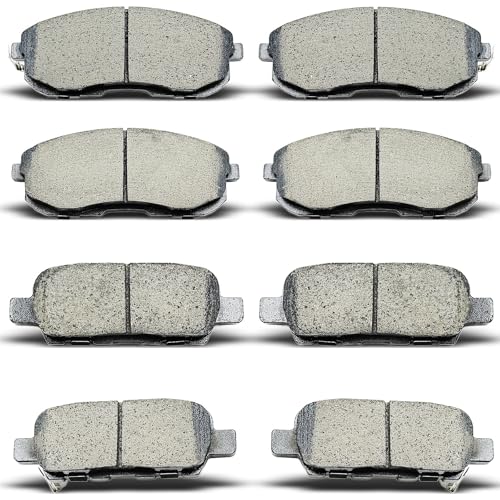 How Many Brake Pads on a Car? Your Complete Guide 6 evkingauto 8pcs Front Rear Ceramic Brake Pads Set Compatible with Nissan 350Z 2003-2005,For Nissan Altima 2002-2013,For Juke 2011-2017,For Sentra 2007-2018