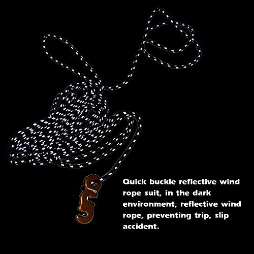 DECDEAL Thick Tent Wind Corda para camping ao ar livre Canopy Reflective Wind Rope 3mm Multifunciona