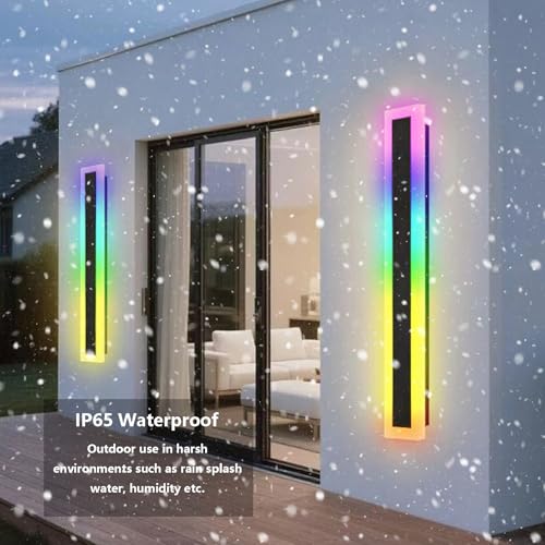 Applique Murale Extérieure RGB Lampe Dimmable Télécommande IP65 200cm - 2