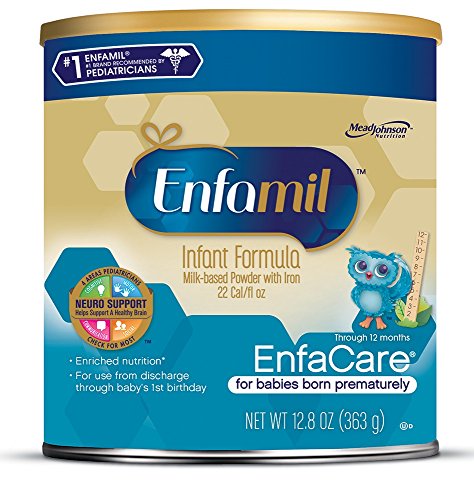Enfamil EnfaCare Infant Formula - Clinically Proven growth benefits for premature babies - Powder Can, 12.8 oz (Pack of 6)