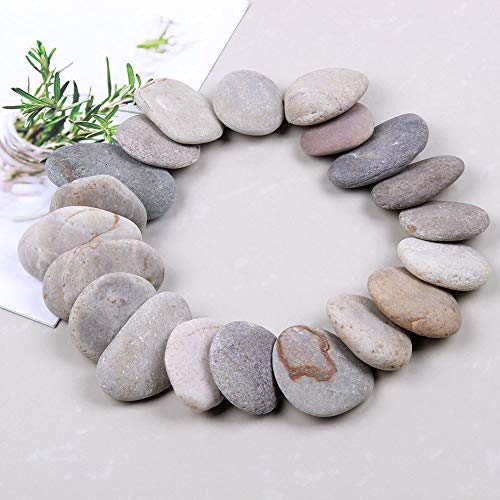 20 Pcs 2-3 Inch Natural Rocks For Painting Kindness Rocks Crafting Party Pack Bundle River Stones For Painting Crafts – Natural Smooth Surface Arts & Crafting Rock Painting Supplies For Kid Painters #TOP1