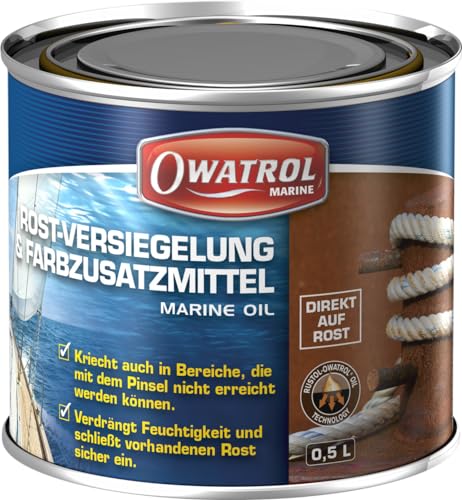 Antirouille MARINE OIL stoppe la rouille des métaux humides 0.5L