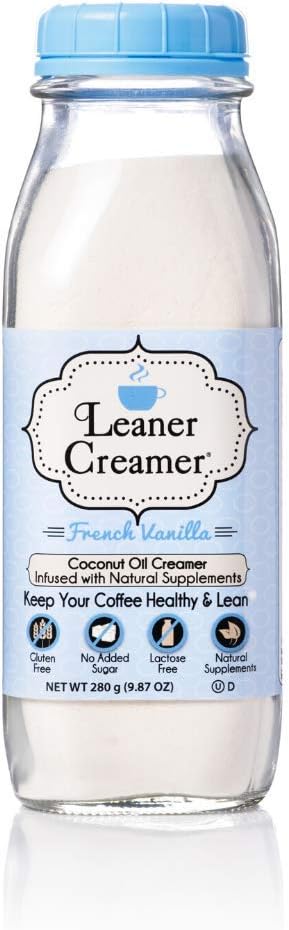 Leaner Creamer- Coffee Creamer Powder: Keto| Non-Dairy| Paleo| Sugar Free- French Vanilla (280g)