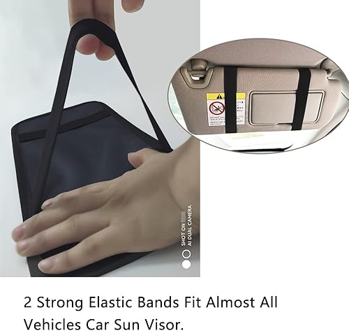 Miniatura 3 de lofrcin Soporte para placa de discapacitados para automóvil, 1 soporte para visera negra, soporte para carteles para discapacitados con soporte para