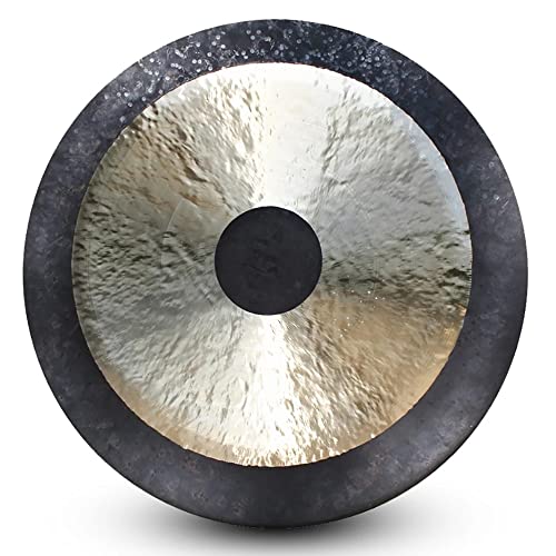 Bronze Chinese Traditional Gong, Calming Sound and Beautiful Wash Quality, Traditional & Aged Look, Great for Sound Healing, Home, Office(Size:22 Inch)