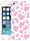 SM Cases iPhone 5, iPhone 5s, iPhone SE 2016 Case - Cow Skin Animal Print Pink 3D Printed Design Phone Back Hard Plastic Cover Case for iPhone 5/ 5s/ SE 2016.