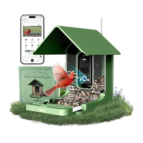 WingHome Bird Feeder with Camera, 32MP Photos & 4K Video with Live View, 5GHz/2.4GHz WiFi, AI Identify Birds Species and Instant Arrival Alerts for Bird Lovers