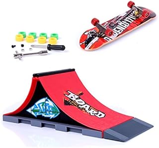 MOMSIV Mini Finger Skateboard and Ramp Accessories Set (F)