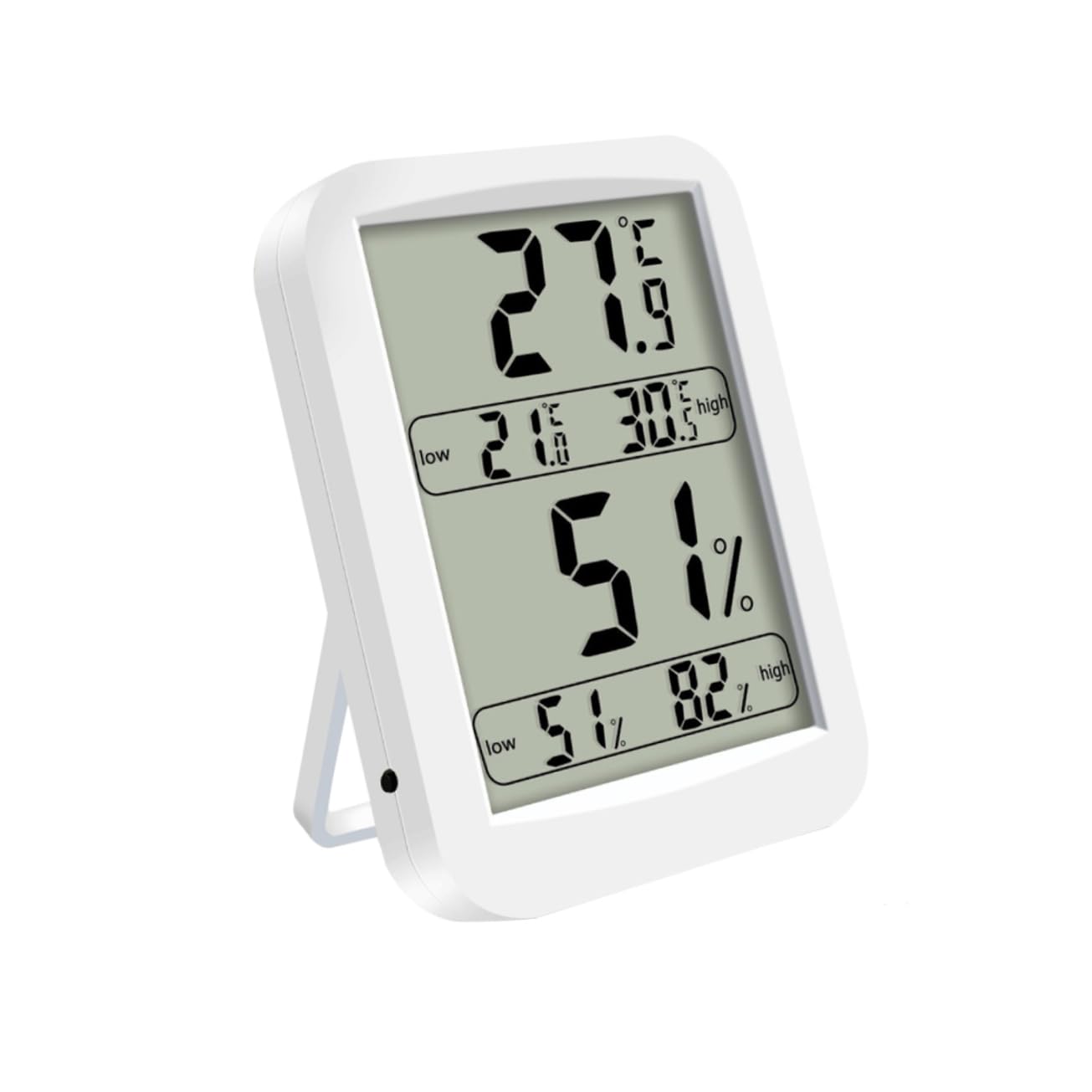 Thermomètre Intérieur Numérique Grand Écran pour Maison et Bureau, Blanc