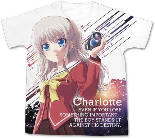 Amazon Co Jp Charlotte 友利奈緒フルグラフィックtシャツ ホワイト サイズm ホビー 通販