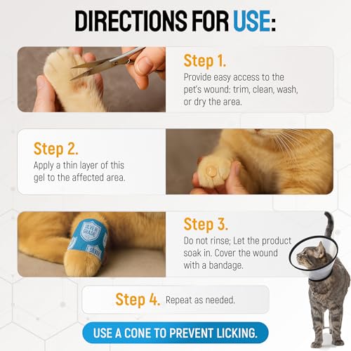Image of Best Hot Spot Treatment for Dogs & Horses - Dog Wound Care with Silver for Scratches, Sores, Rashes, Irritations - Honey Wound Repair Ointment in Gel Form for Horses & Cats + 2 Bandages - 2 Oz