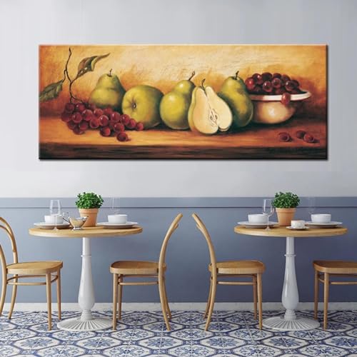 Peinture sur toile fruits decoration murale pour salle a manger