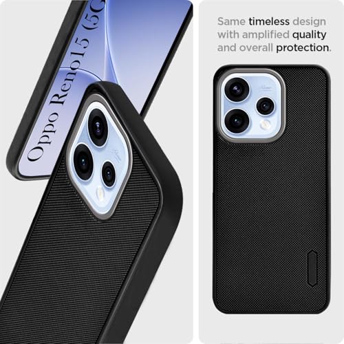 Image of Jkobi Rubberised Back Cover Case for Oppo Reno15 5G | Oppo Reno 15 5G (Textured Grip Design | Micro-Fiber Cloth Inside | Slim and Light Weight | Soft Touch and Feel)