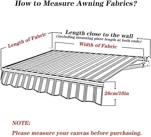 Vela de sombra impermeable y lona de toldo de patio de reemplazo 2.4x2.7m en poliéster 5