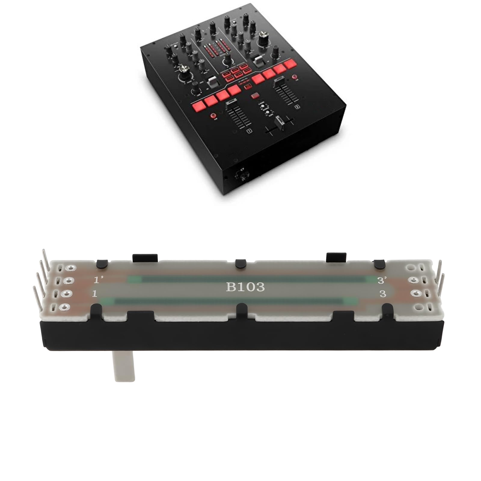 YINETTECH B10KX2 Mixer Fader Compatible with Numark CROSSFADER VRS10304518 - Image 3