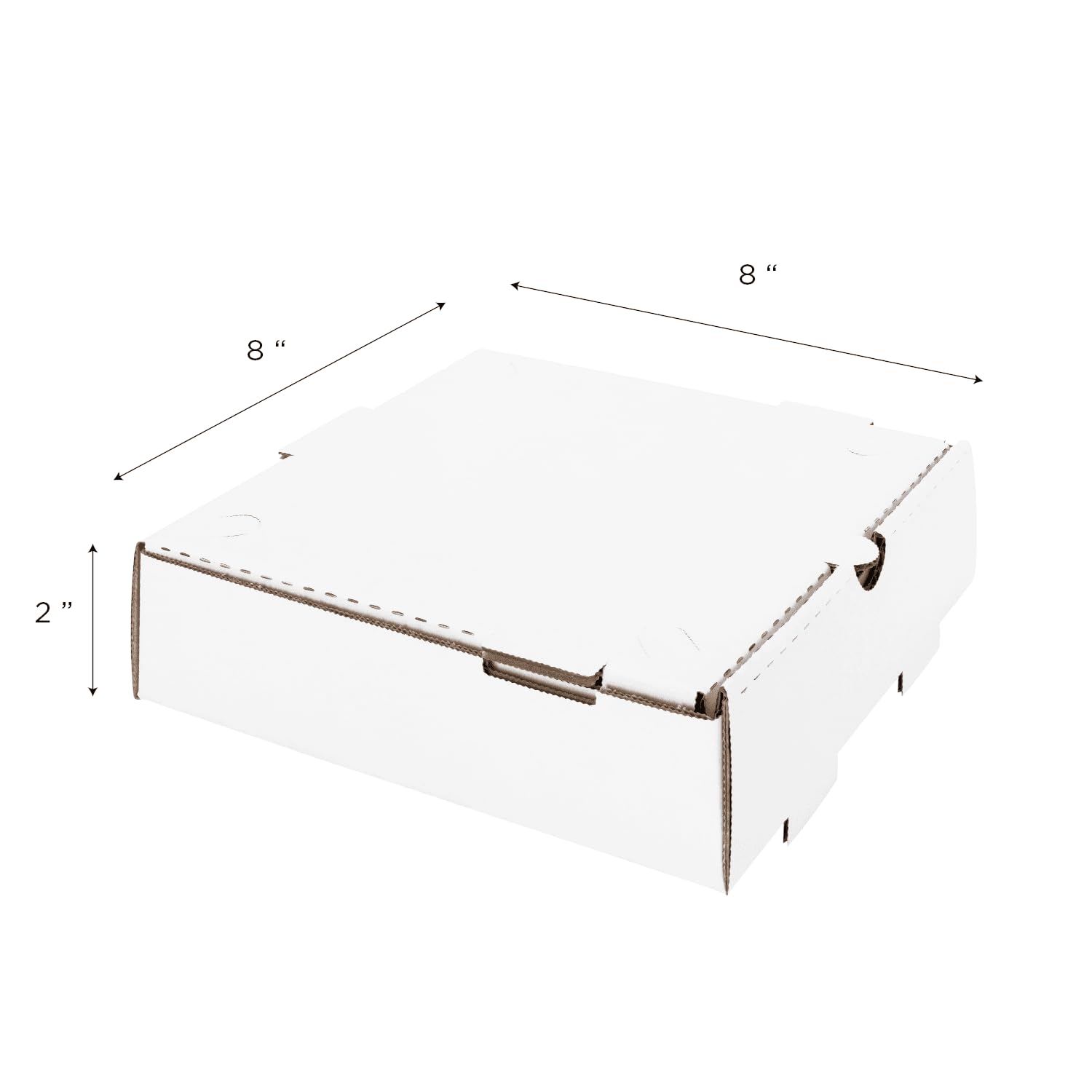 Karat Cajas de pizza blancas – Caja de pizza corrugada resistente a la grasa, ventiladas y convertibles en plato, perfectas para pizzas personales y – Paquete de 50 (8 pulgadas)