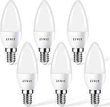 LVWIT Ampoule LED E14, Ampoule Bougie 4.5W équivalent à Incandescence de 40W, 6500K Lumière Blanc Froid 470LM, Non-Dimmable, Chandelier Ampoules LED, Lot de 6