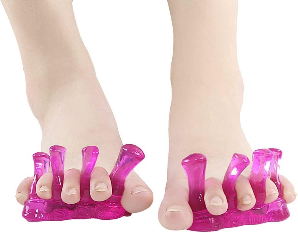DEAVER Gel Toe Separators, Toe Spacers Toe Spreader Toe Stretchers Toe Straightener Silicone Support Correctors for Overlapping Toes/Bunions