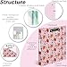 Etzul 3 Ring Binder 1 inch with Clipboard - Pink Strawberry Design, Includes Dividers, File Bag & Spine Label - Cute and Practical for Students and Organizers, Holographic Waterproof Film