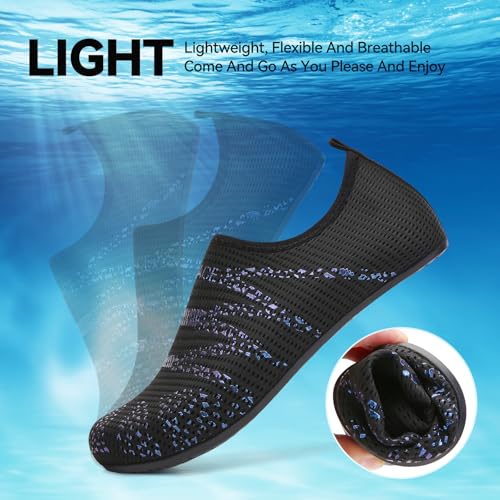 Image of Sixspace Water Shoes for Women Men Aqua Socks Swim Shower Beach Barefoot Pool Quick-Dry Non Slip Lake Surf