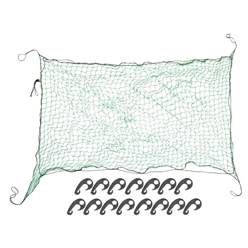 Partuto 1 Set 1.5x2.2m Universal Trailer Cargo Net - Pickup Truck Trailer Net Scalable - Polyethylene Green
