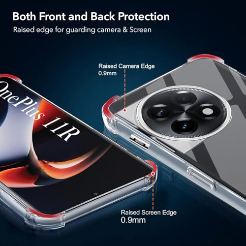 Image of Jkobi Back Case Cover for OnePlus 11R (Shockproof Crystal Clear Anti Yellow Case | Drop & Camera Protection | Hard Polycarbonate)