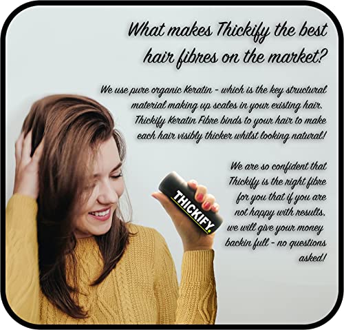 THICKIFY Hair Fibres for Thinning Hair Undetectable & Natural, 28g Bottle, Completely Conceals Hair Loss Instantly - Image 4