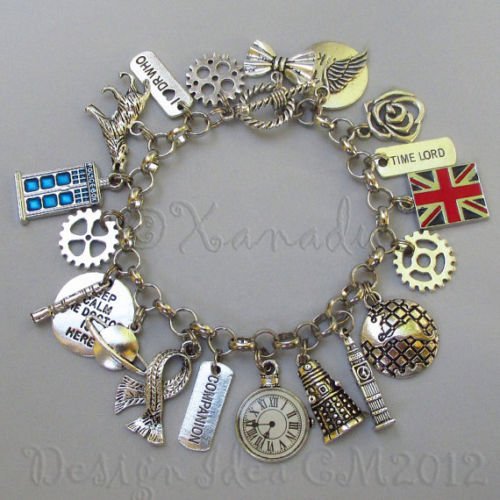 Decoración Doctor Who Wholesale Tardis Dalek Union Jack Charms Mix
