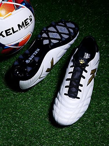 Kelme Men's Soccer Cleats Ag Soccer Turf Shoes Youth Professional Training Football Boots Outdoor Sports Athletic Sneaker White 10 #TOP3