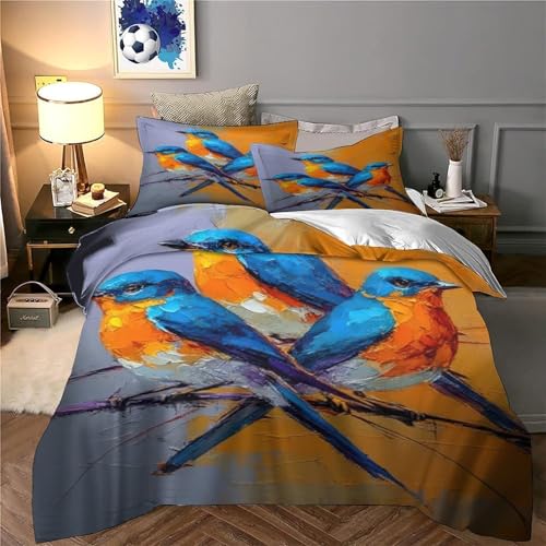 Housse de couette zippée triangles bleus 3D pour changer de lit sans effort - 6