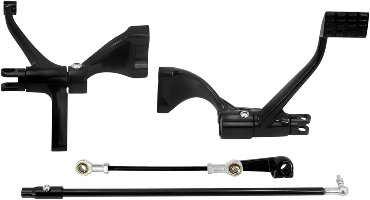 LeosHi Motorcycle Black Forward Controls Set with Front Brake Levers Linkage Compatible with Sportster XL 72 48 883 1200 Iron 2014-2023