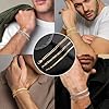 Rajputana Sterling Silver Chain Bracelets for Men Boys, S925 Wrist Band Cuban Figaro Chains Metal Link Bracelet Set Stack Mens Accessories Jewelry Gifts Him Male Pulsera Para Hombres 7 inch #4