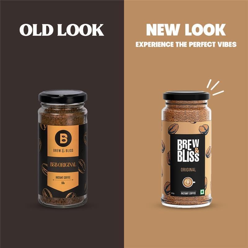 Image of Brew and Bliss Original Coffee | 60 Gram | Instant Flavoured Strong Coffee For Hot & Cold | Best Authentic Naturally Processed Coffee Powder|Bottle