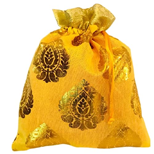 Image of Designer Fabric Potli Batwa Bag Bridal Purse Women handbag Shagun Pouch Return Gifts MultiColor