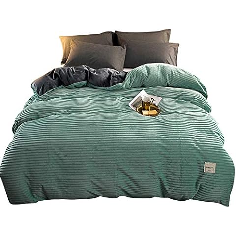 Funda Nórdica de Franela Doble Cara Invierno Ropa de Cama Cover