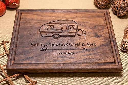 Tabla de cortar rectangular de madera nogal personalizada miniatura 4